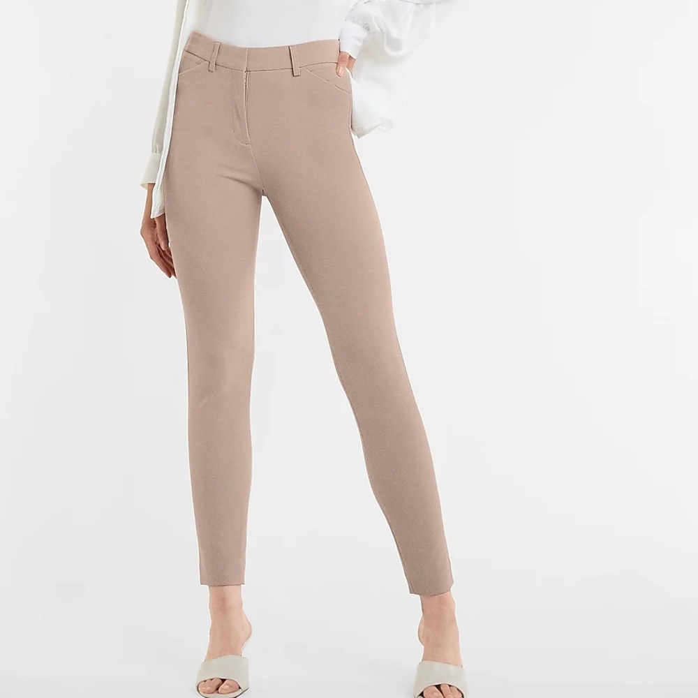 Women's Tan Slim Fit Pants
